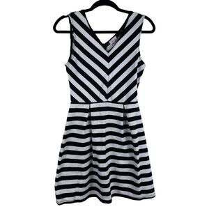 Pixley black and white stripped dress- size s